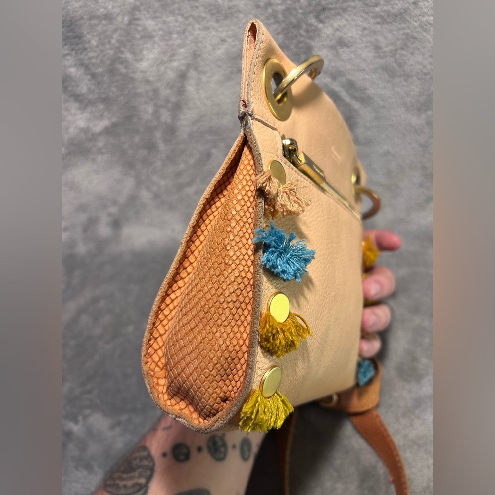 Hammitt Tropic Wink Tony Small Exotic and Pebbled Leather Crossbody - Picture 7 of 10